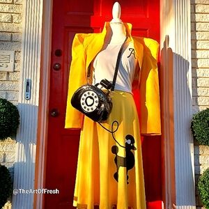 Vintage Inspired Swing Dress  1950s Rock 'N Roll Poodle Dress Size 2X